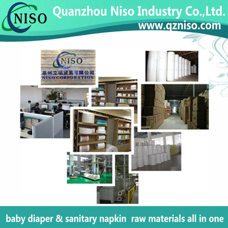 White Jumbo Roll Airlaid Paper for Sanitary Napkin (LSWCZ7100)