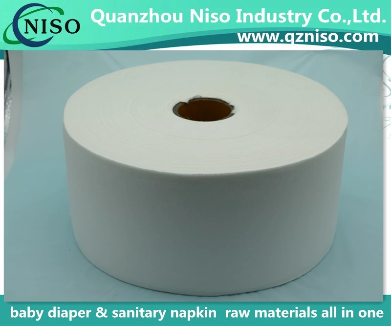 White Jumbo Roll Airlaid Paper for Sanitary Napkin (LSWCZ7100)