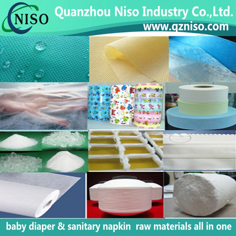 White Jumbo Roll Airlaid Paper for Sanitary Napkin (LSWCZ7100)