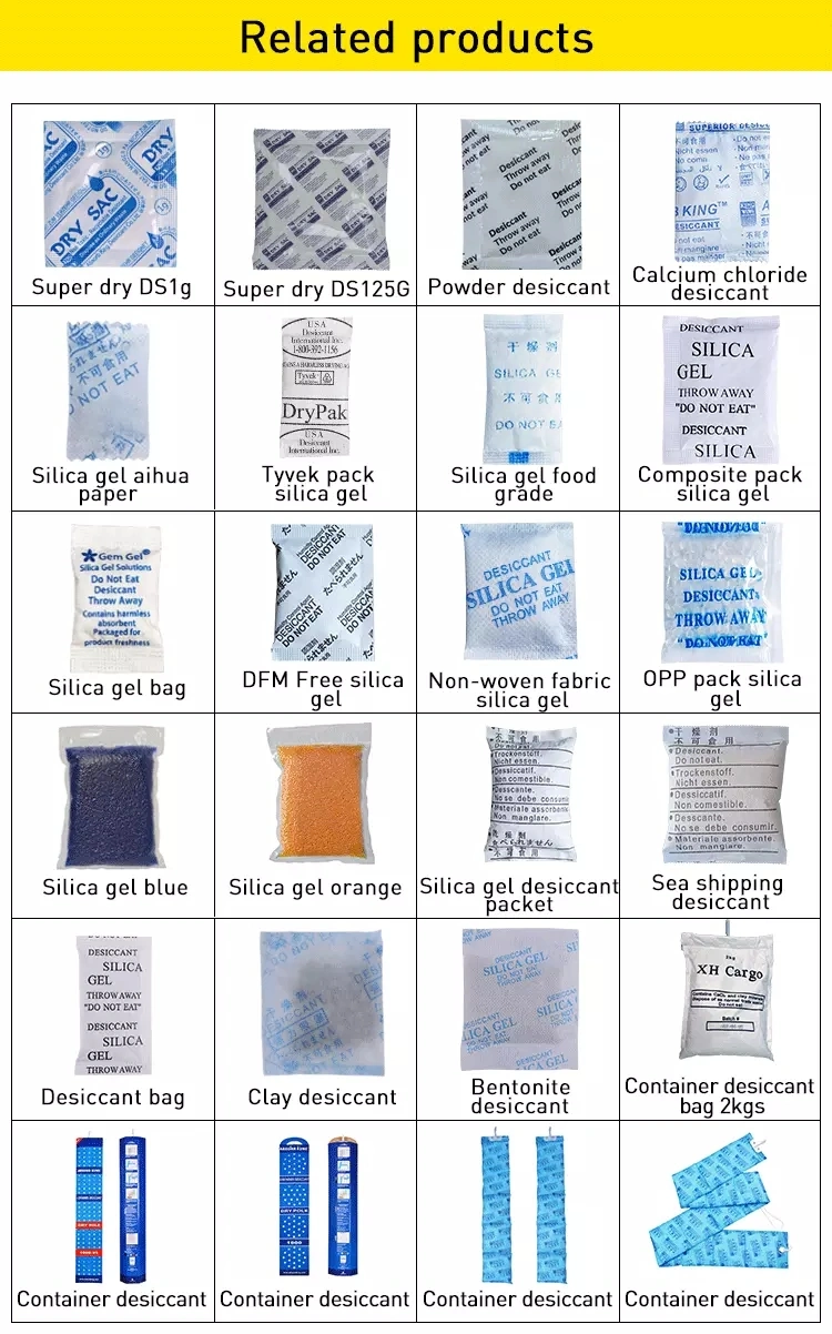 Plastic Desiccant Silica Gel Desiccant Container Desiccant Silica Gel Desiccants Absorbent Sorbent