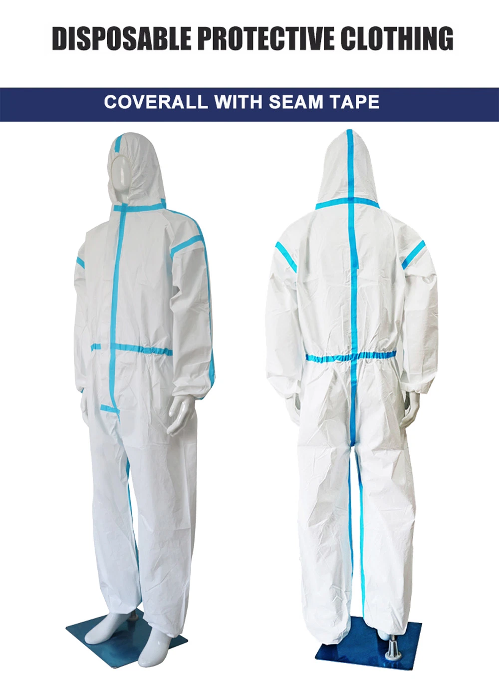 CE Certified Liquid Resistant Protective Clothing Disposable Coverall Industry Safety Clothing Chemical Protective Suit